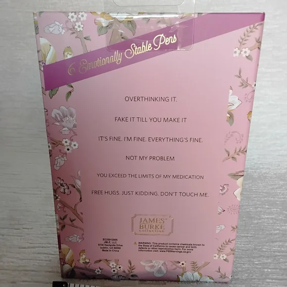 Pen set with funny Emotion sayings, qty 6, James Burke Ready to Wrap And Gift - Picture 3 of 6